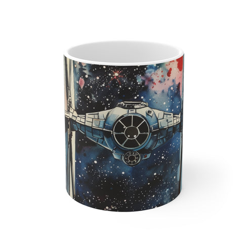 "Tie Fighter Star Wars Mug: Fuel Your Dark Side"