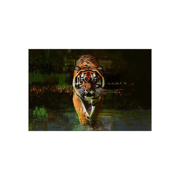 Tiger Unleashed: Digital Glitch Art