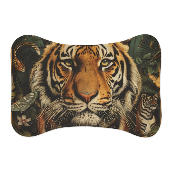 "Tiger Wildprint Pet Mat: Roam in Style"