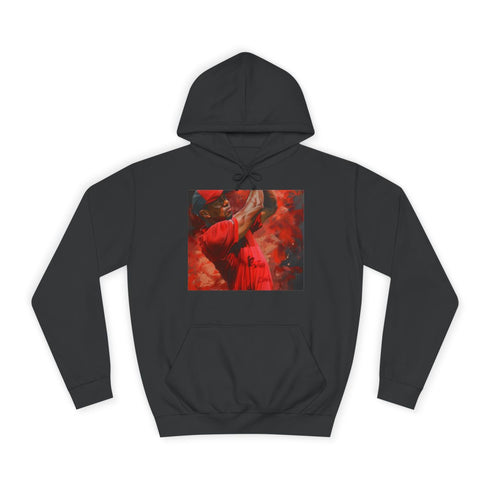 Tiger Woods Graphic Unisex College Hoodie - Jet Black Front