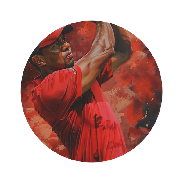 "Tiger Woods Inspired Round Rug"
