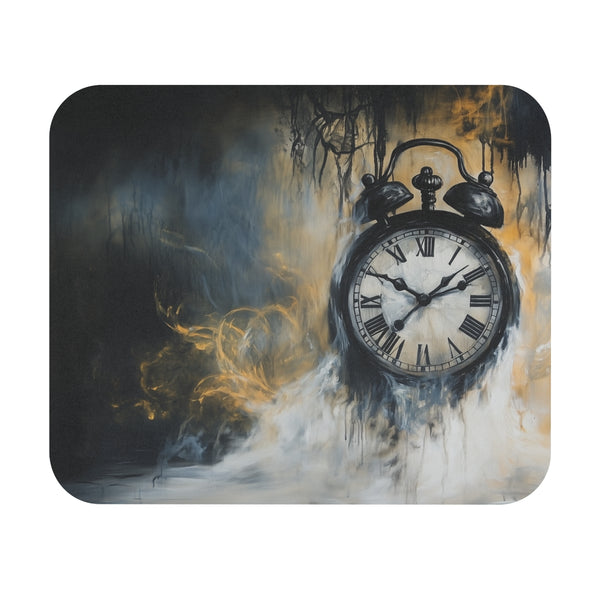 Time is Melting Away Mouse Pad - Embrace the fleeting nature of time with this unique clock melting design perfect for adding a touch of whimsy to your workspace. This mouse pad will remind you to seize the moment and make the most of every minute.