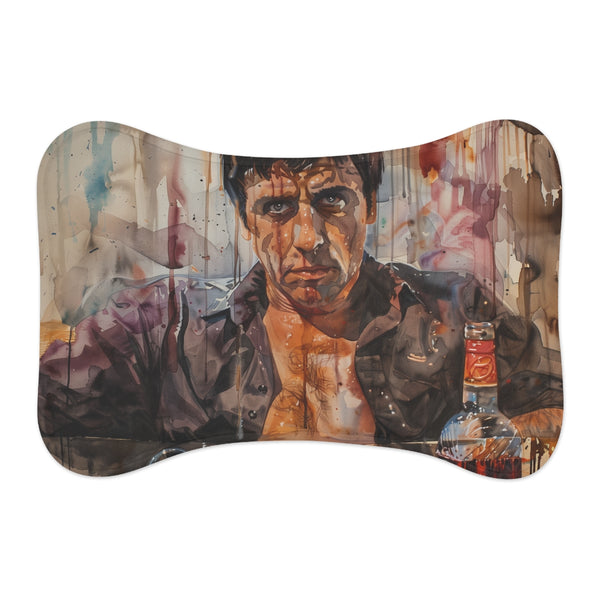 "Tony Montana Scarface Watercolor Pet Mat"