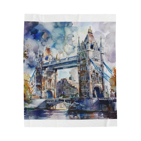 Tower Bridge London Plush Blanket