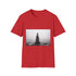 Tower of Sound Rising from Silence Graphic Unisex Softstyle T-Shirt - Red Variant