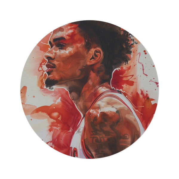 "Trae Young Watercolor Dance Rug"