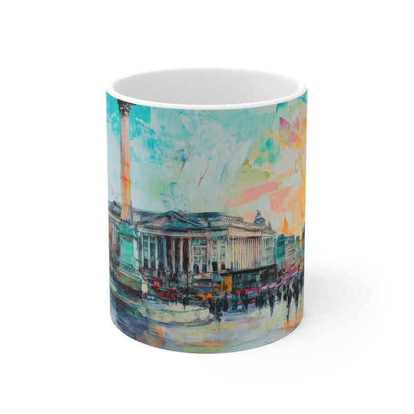 "Trafalgar Square London Mug: Stunning Artwork"