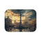 "Trafalgar Square Painting Bath Mat: British Elegance for Your Bathroom"