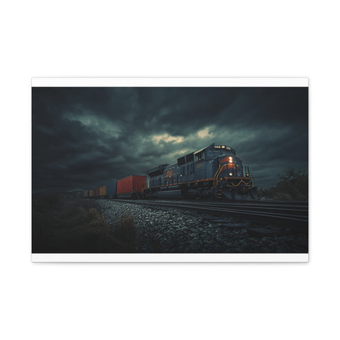 Train — 24×16 Canvas Wall Art — Front Gallery-Wrapped Canvas View
