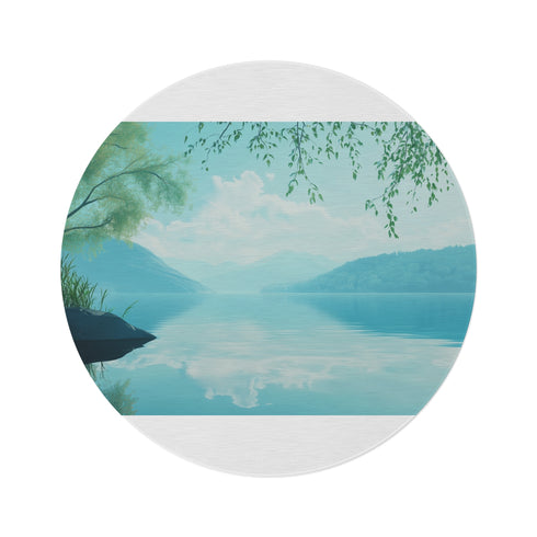 "Tranquil Nature Circle Rug"