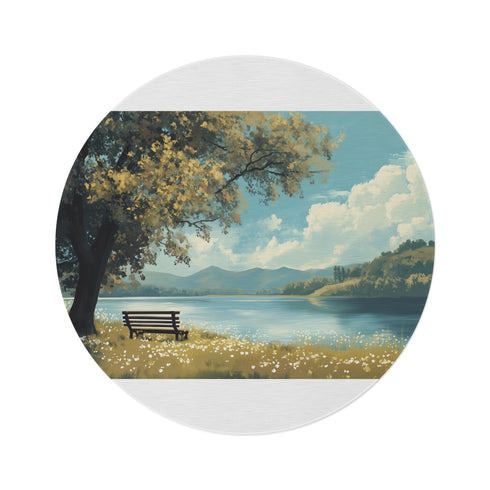 "Tranquil Nature Escape Round Rug"