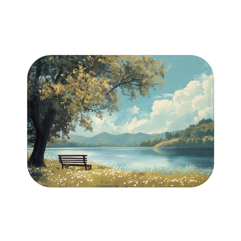 Tranquil Nature-Inspired Bath Mat