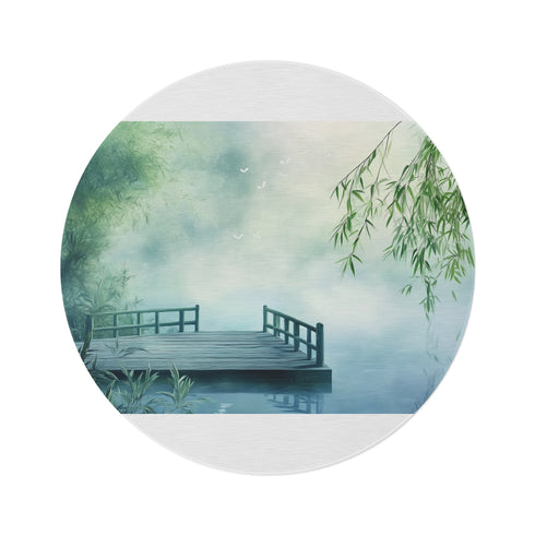 "Tranquil Nature Retreat Round Rug"