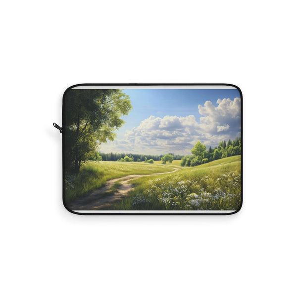 "Tranquil Tech: Peaceful Laptop Sleeve"
