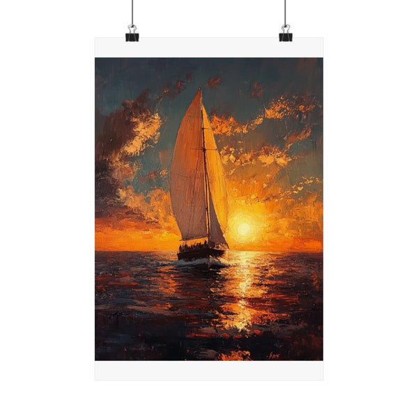 "Tranquil Vintage Horizon Oil Painting"