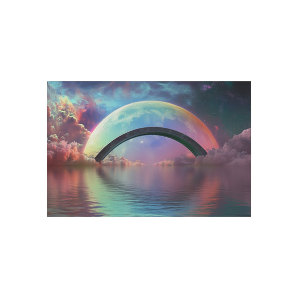 Transcendent Rainbow Bridge Planet Poster