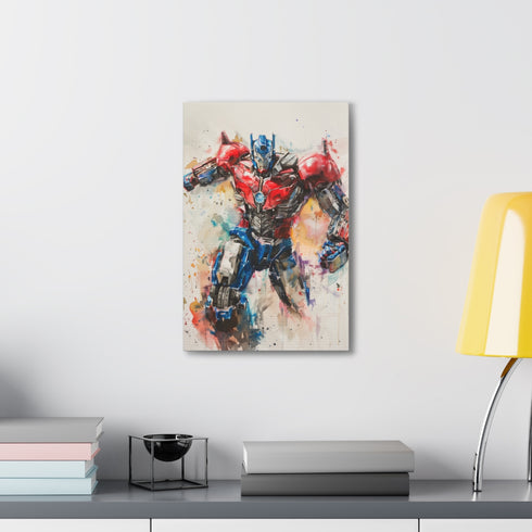 Autobots leader Optimus Prime canvas print for home decor.