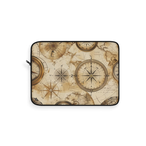 "Travel the World in Style: Vintage Maps Laptop Sleeve"