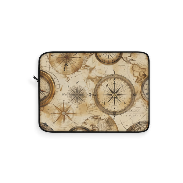 "Travel the World in Style: Vintage Maps Laptop Sleeve"