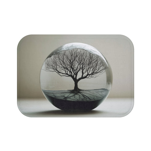 Tree of Life Cracked Glass Bathmat