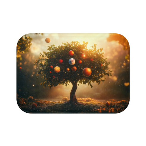Tree Planets Bath Mat Decor