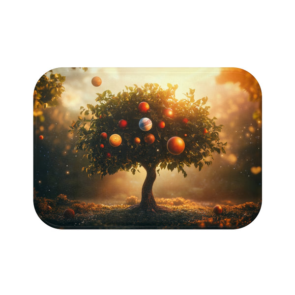 Tree Planets Bath Mat Decor