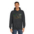 Tree Roots Growing Into Clock Gears Graphic Unisex College Hoodie - Lifestyle Model View