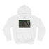 Tree Roots Growing Into Clock Gears Graphic Unisex College Hoodie - Arctic White Front