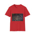 Tree Roots Growing Into Star Patterns Graphic Unisex Softstyle T-Shirt - Red Variant