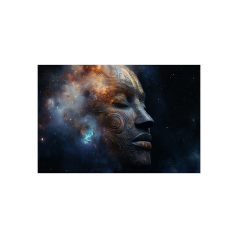 "Tribal Mask Transforms Into Galaxy"