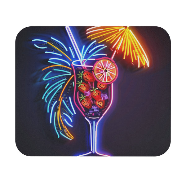 Tropical Cocktail Neon Mouse Pad