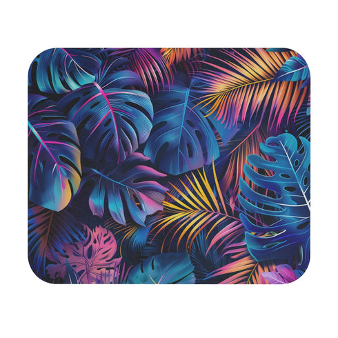 Tropical Neon Jungle Mouse Pad