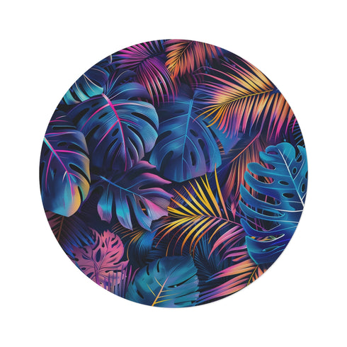 "Tropical Oasis Round Rug"