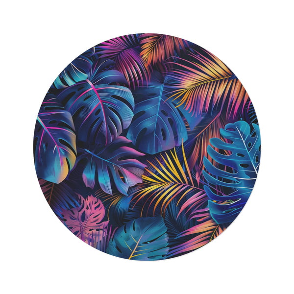 "Tropical Oasis Round Rug"