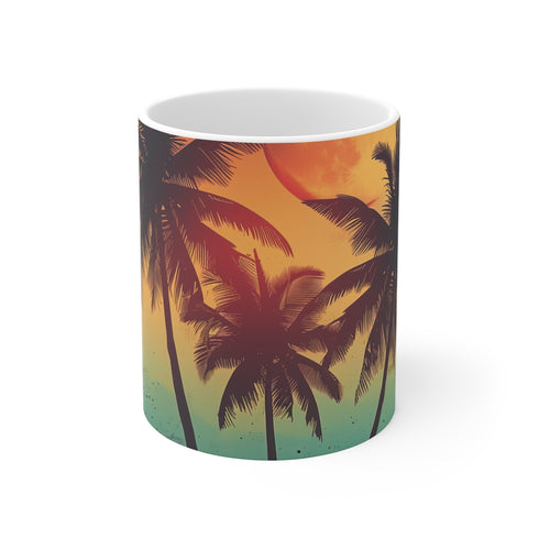 "Tropical Paradise Sunset Mug"