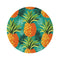 "Tropical Pineapple Paradise Round Rug"