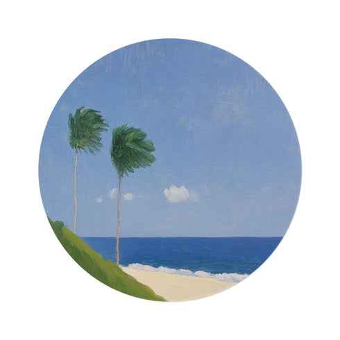 "Tropical Storm Round Rug"