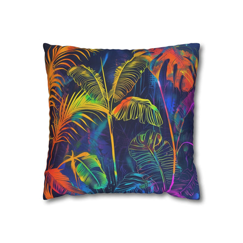 "Tropical Vibes Pillowcase: Neon Paradise"