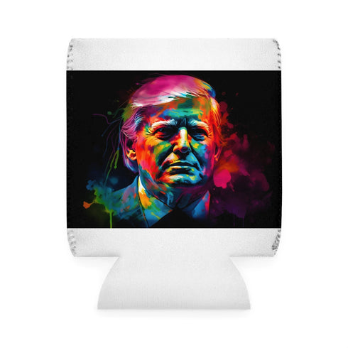 Trump Watercolor Neon Can Cooler