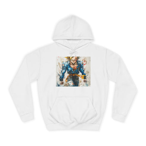 Trunks Ssj Graphic Unisex College Hoodie - Arctic White Front