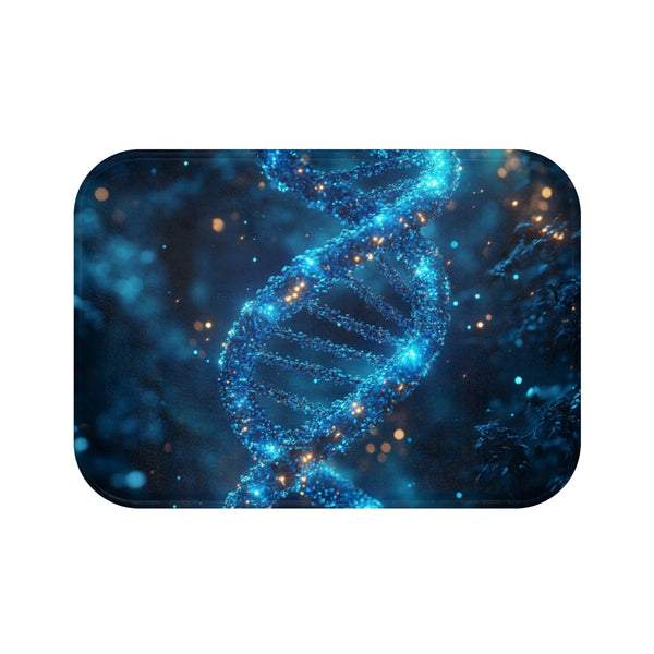 "Turquoise Glass DNA Bath Mat"