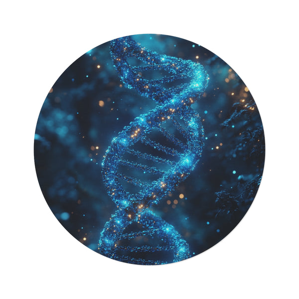 "Turquoise Glass DNA Helix Rug"