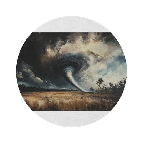 Twister-inspired Round Rug Art