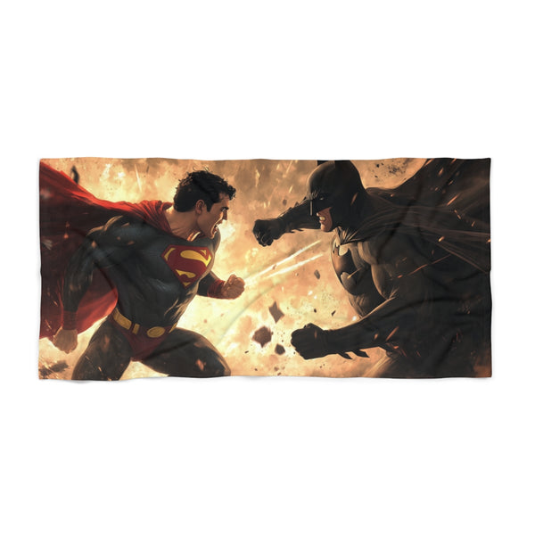 "Ultimate Superhero Showdown Beach Towel"