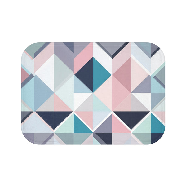 "Ultra-Plush Geometric Bath Mat"