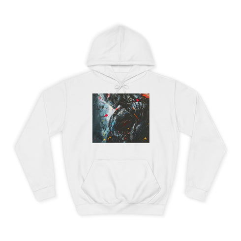Ultron Painting Graphic Unisex College Hoodie - Arctic White Front
