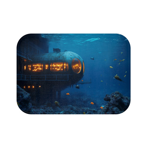 Underwater Fish Light Bath Mat