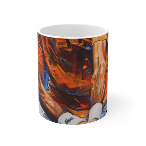 "Unique Djokovic Painting Coffee Mug"