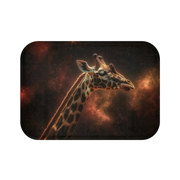 "Unique Giraffe Print Nebula Bathmat"