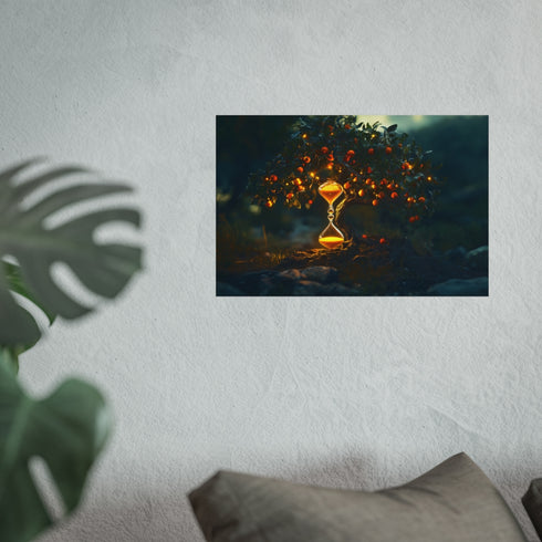 Unique Glowing Fruit Tree Poster